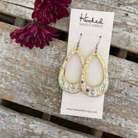 Wildflower Birch Teardrop Cutouts // Gold Edged - Medium