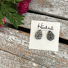 Druzy-Style Teardrop Studs - Large