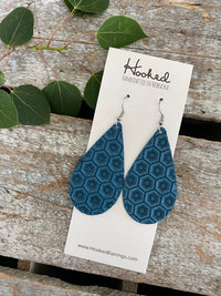 Hexagon Teardrops in Peacock - Medium