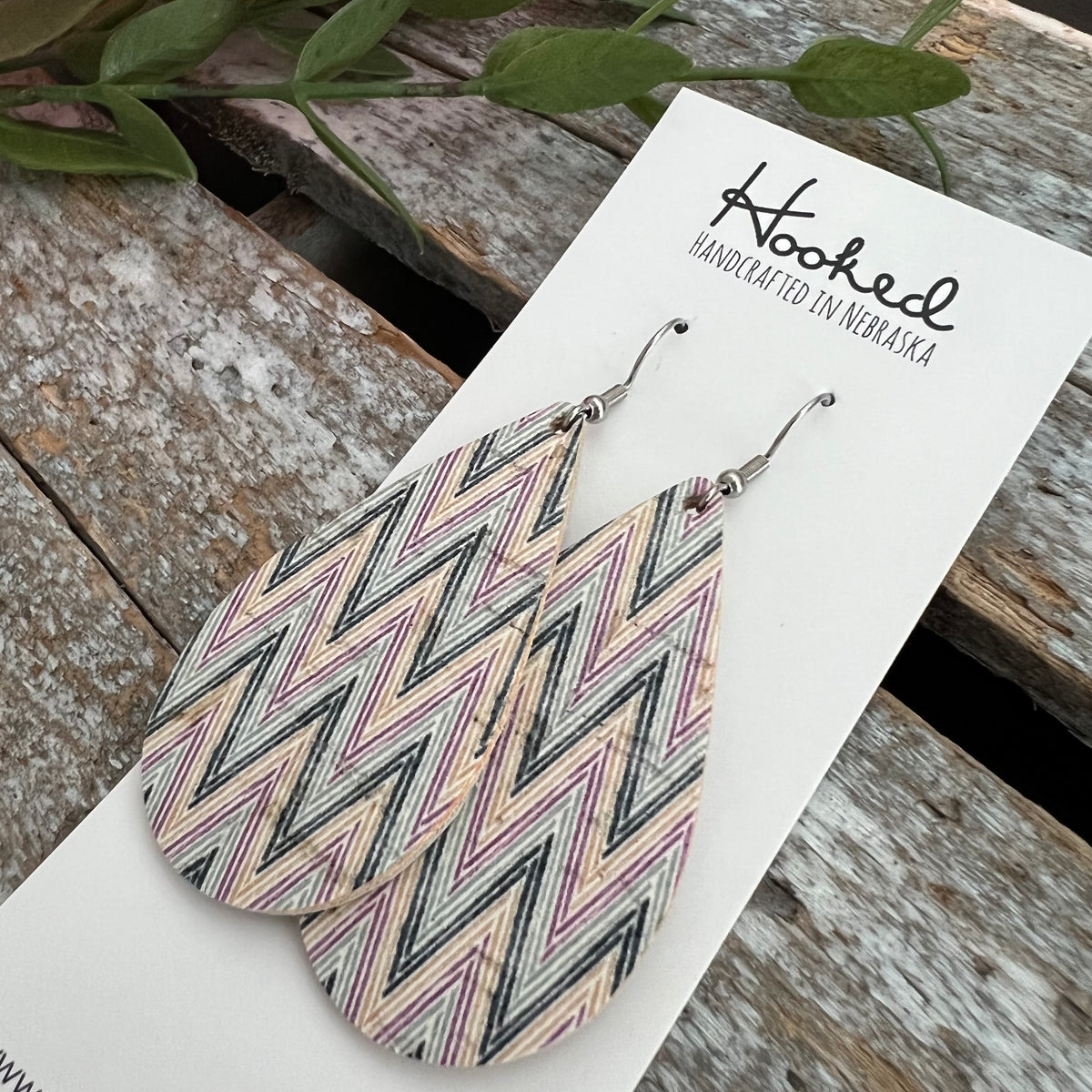 Springtime Chevron Teardrops - Medium