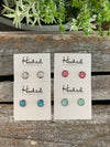 MORE Druzy-Style Round Studs - 8mm