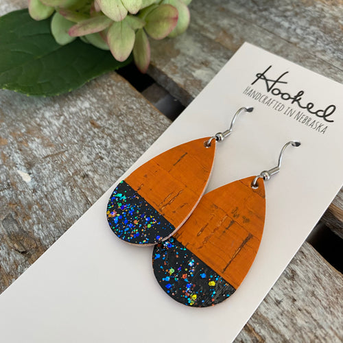 Candied Pumpkin Cork Teardrops - Small