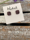 Druzy-Style Square Studs - 10mm