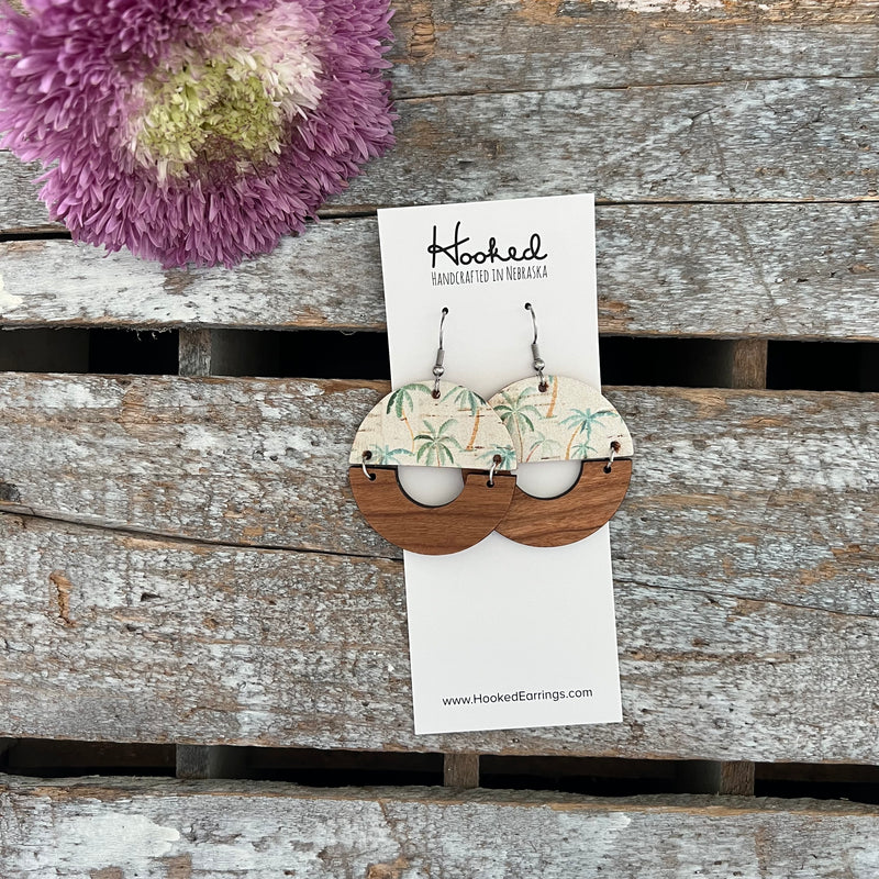 Palm Tree Half Hoops