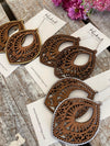 Wooden Deluxe Cutout Earrings - Large Aspen