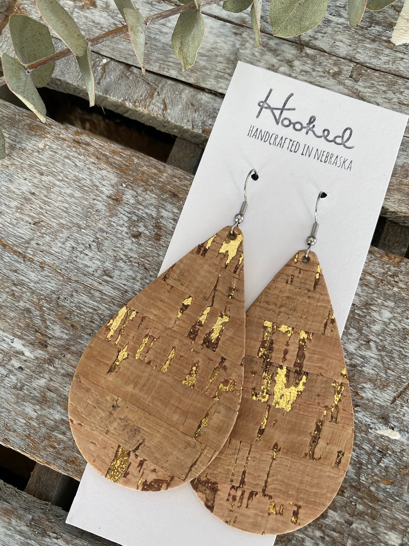 Gold Strand Cork Teardrops - XL