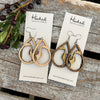 Wine Lover Wooden Deluxe Cutout Earrings - Medium