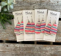 Havana Stripe Cork Teardrops - Medium