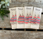 Havana Stripe Cork Teardrops - Medium
