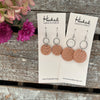 Hammered Copper Stacked Circles - Small