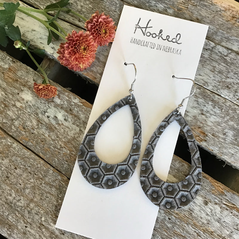 Hexagon Teardrop Cutouts in Ash - Medium