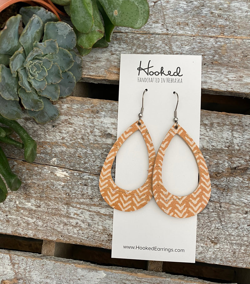 Mustard Chevron Teardrop Cutouts - Medium