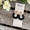 Black and Gold Pave Loops - Medium