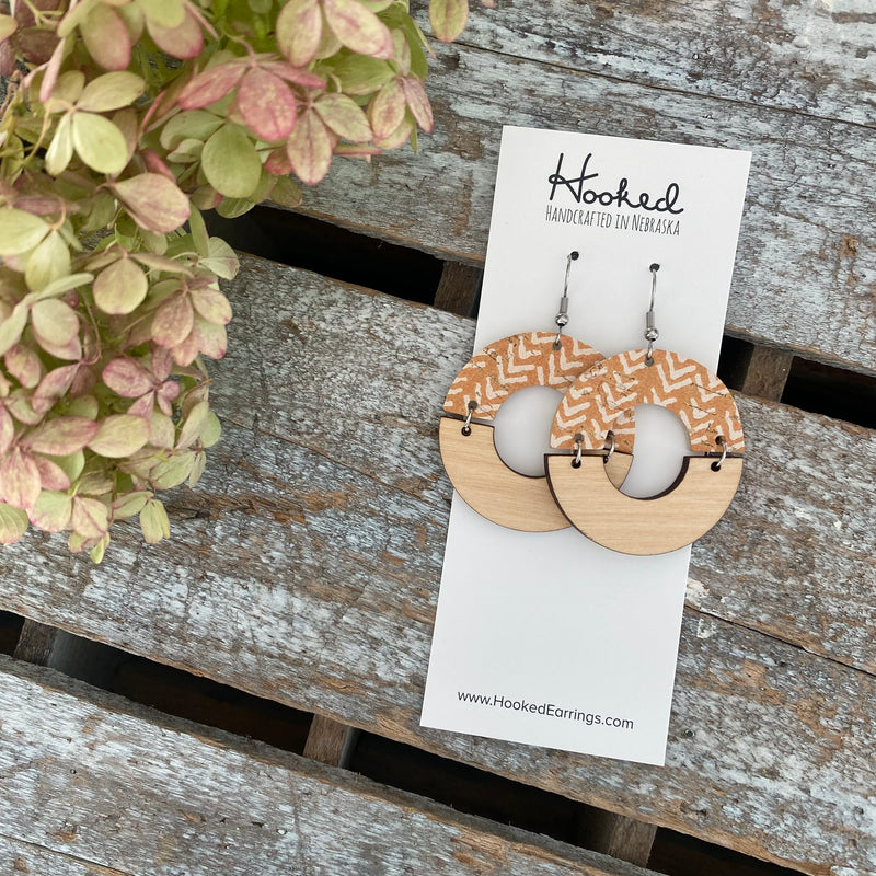 Mustard Chevron Hybrid Hoops