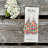 Rainbow Chevron Birch Teardrops - Medium
