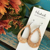 Silver Strand Cork Leather Teardrop Cutouts - Medium