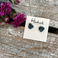 Midnight Knotted Clay Studs