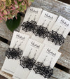 Wooden Cutout Earrings - Spider Webs