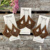Wooden Deluxe Cutout Earrings - Large Oak