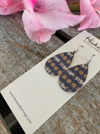 Dotted Line Cork Teardrops - Small