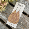 Double Gold Criss Cross Teardrops - Large