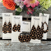 Black Velvet Cork Teardrop Cutouts - Medium