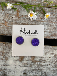 Druzy-Style Round Studs - Colors - 12mm