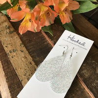 Clearly Silver Sparkle Pool Earrings