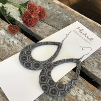 Hexagon Teardrop Cutouts in Ash - Medium