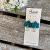 Teal and Crystal Dangles - Medium