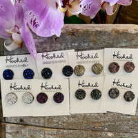Druzy-Style Round Studs - 14mm