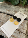 Crushed Onyx and Gold Mirror Stacked Rounds  - Small