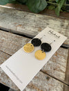 Crushed Onyx and Gold Mirror Stacked Rounds  - Small