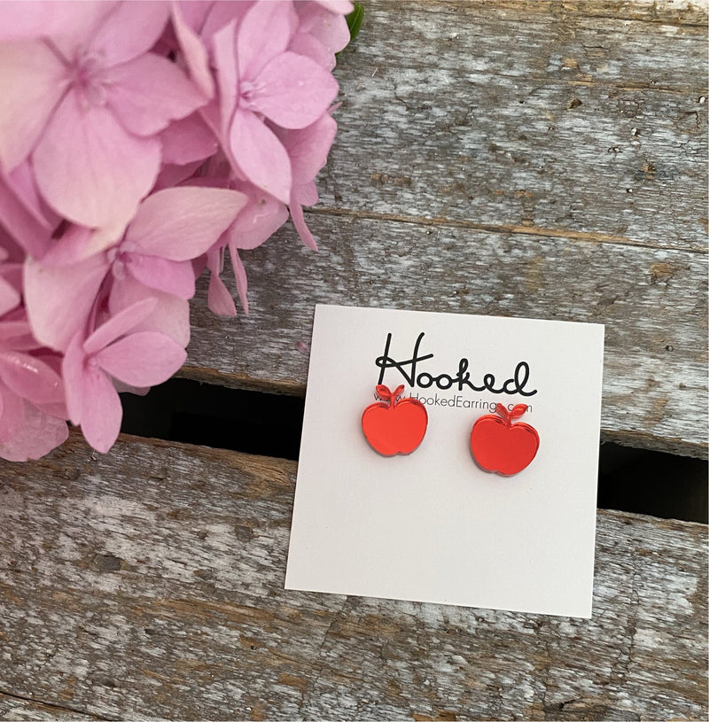 Red Apple Studs - 12mm