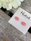 Etched Donut Studs