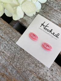 Etched Donut Studs