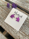 Unicorn Studs - Mirrored Purple