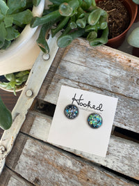 Opal Sparkle Studs - 12mm