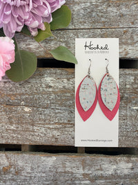 Mint Terrazzo & Punch Pink Layered Petals - Medium