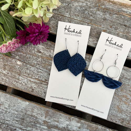 Navy Sweater Half Moons - Medium