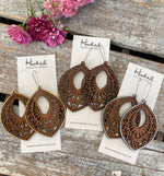 Wooden Deluxe Cutout Earrings - Large Aspen