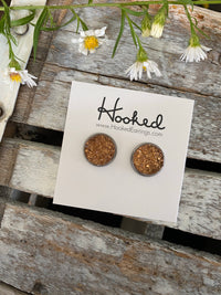 Druzy-Style Round Studs - Neutrals - 12mm