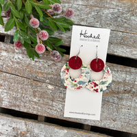 Holly Berry Birch Layered Circle Cutouts