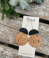 Jet and Cork Circle Suspended Stacks - Large