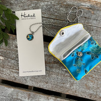 Kids’ Charm Necklace + Silk Jewelry Wallet Gift Set