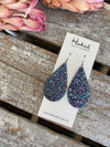 Majestic Midnight Glitter Teardrops - Medium