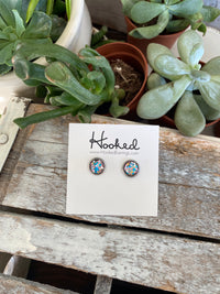 Opal Sparkle Studs - 8mm