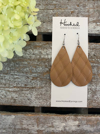 Quilted Camel Teardrops - Medium