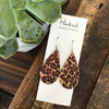 Sassy Cork Leather Teardrops - Medium