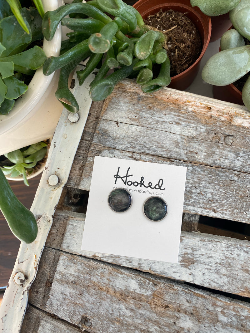 Opal Sparkle Studs - 12mm